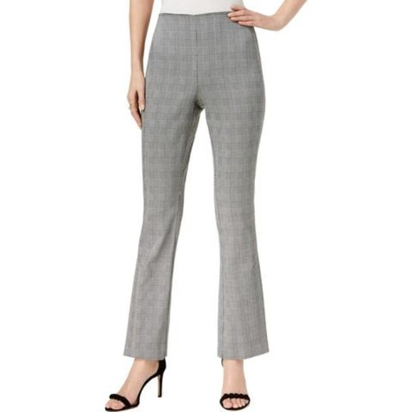 INC International Concepts Pants - NWT INC Regular Fit Plaid Flared Pants size 8